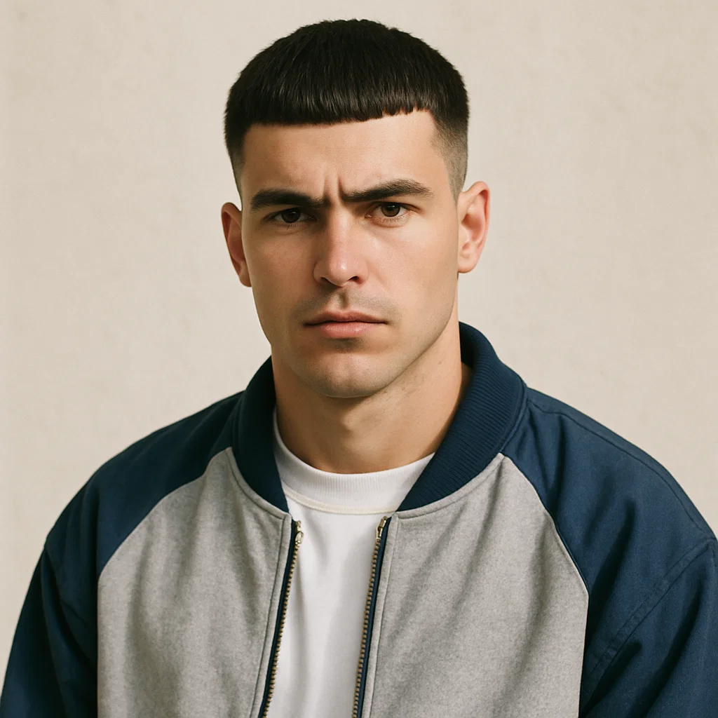 an image of a man with a Caesar cut