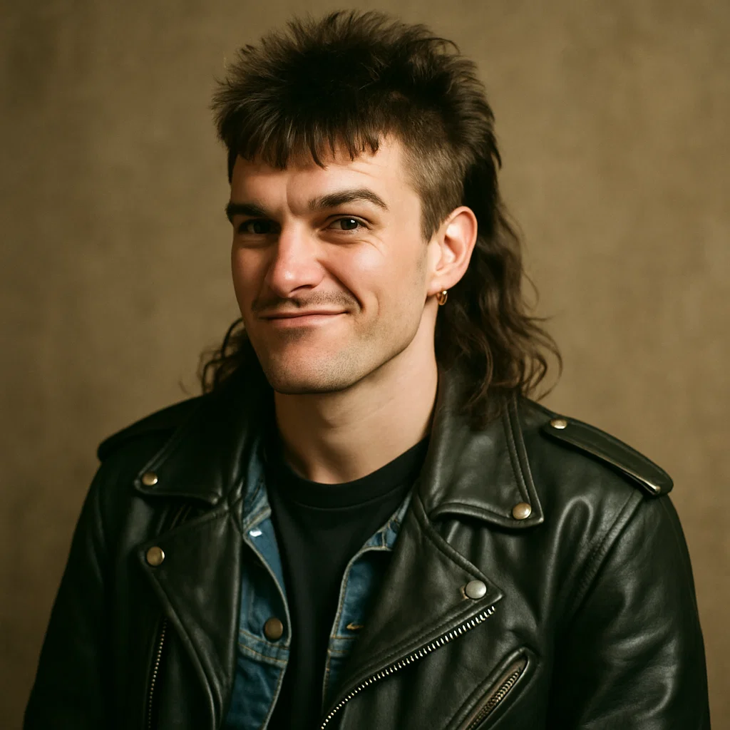 an image of a man with a mullet hairstyle