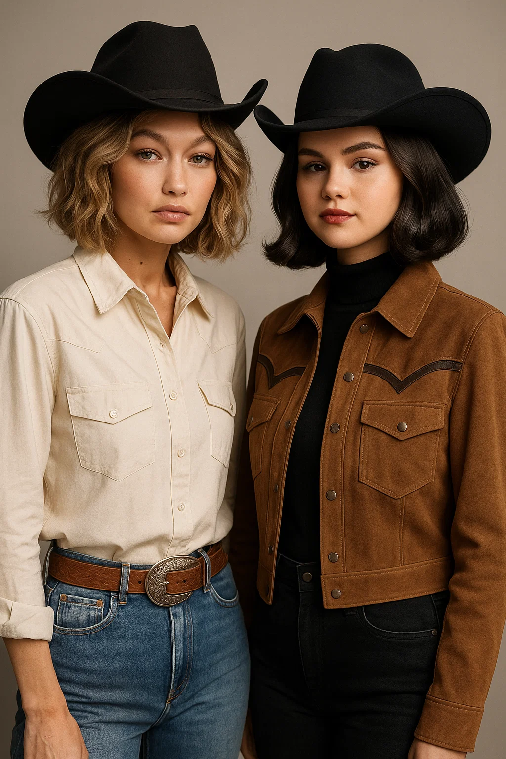 Celebrity-inspired cowgirl bob hairstyles on fashionable women
