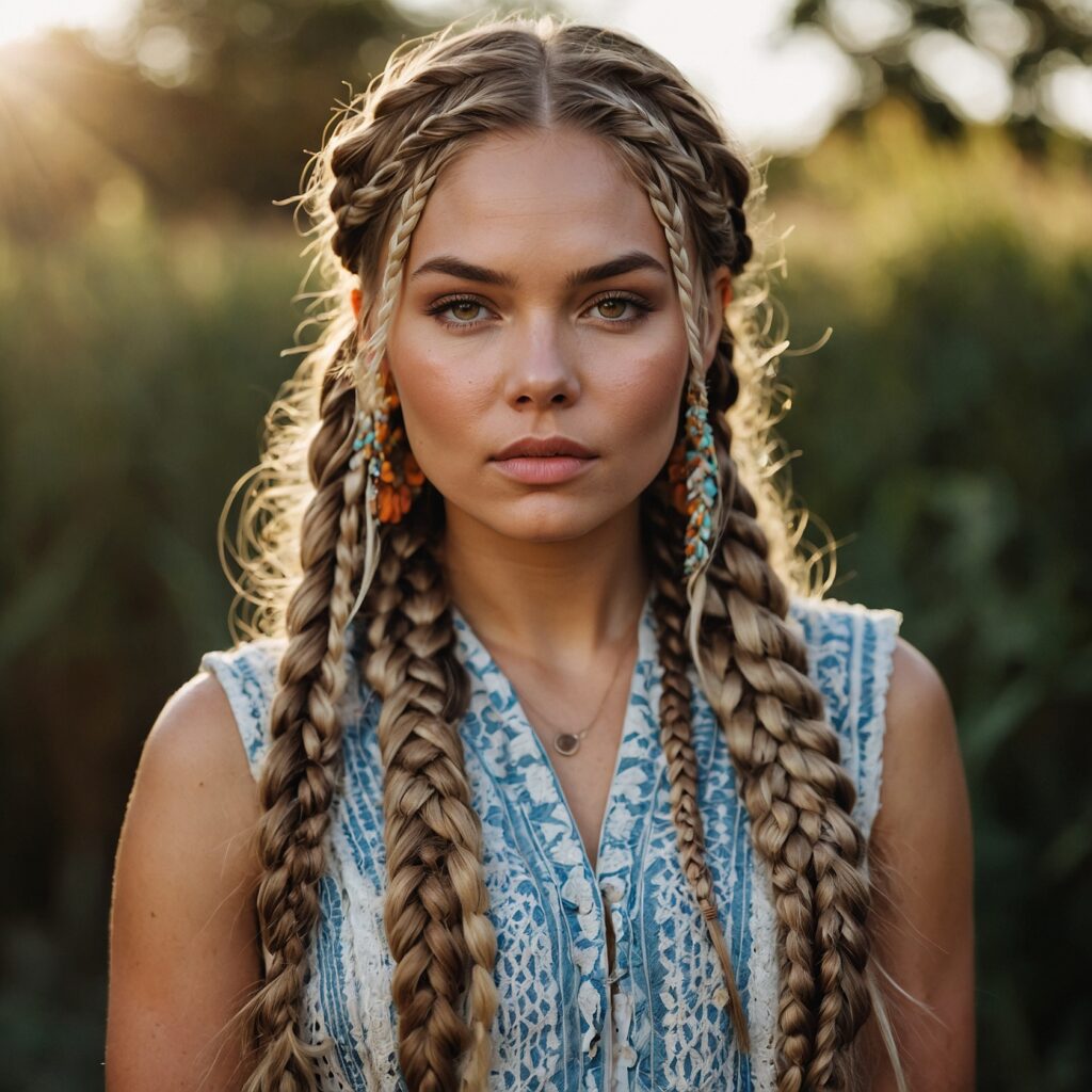 Leonardo_Kino_XL_A_woman_with_boho_knotless_braids_swept_to_on_1