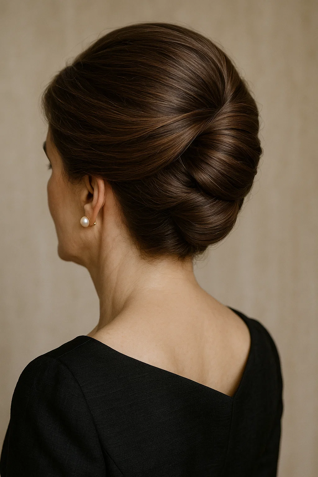 An-elegant-French-hairstyle-neatly-pinned.