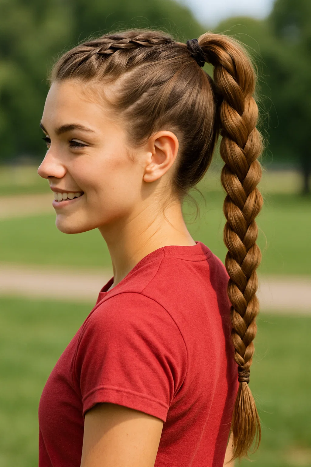 Braided-ponytail-hairstyle-braid-incorporated-into-a-high-ponytail