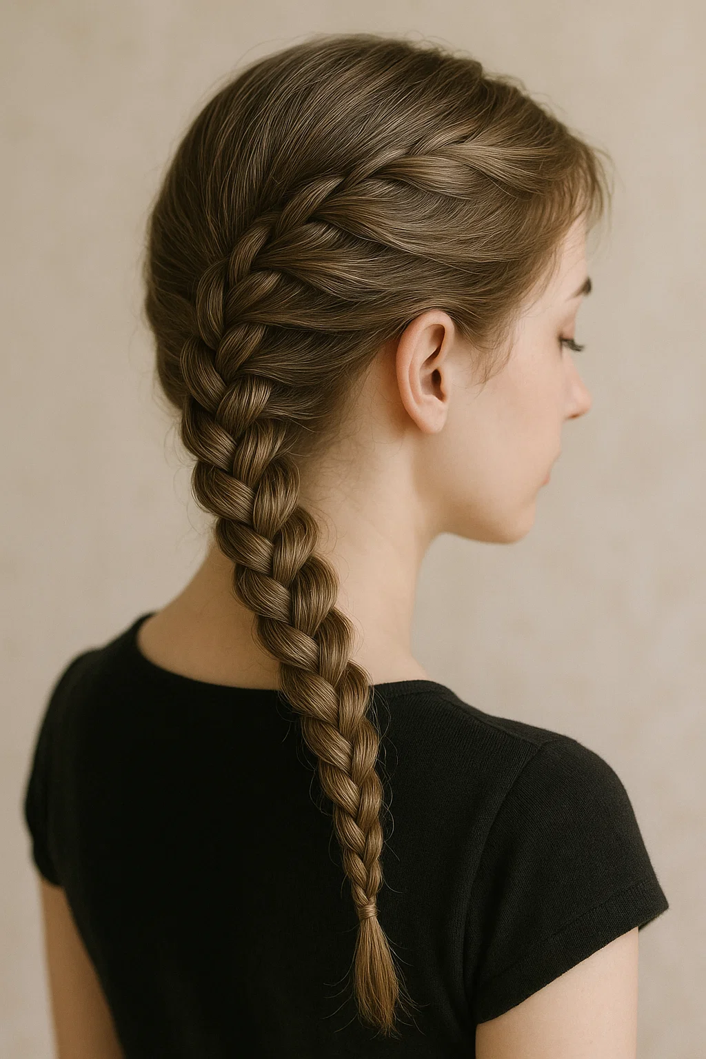 French lace braid adding hair from one side only