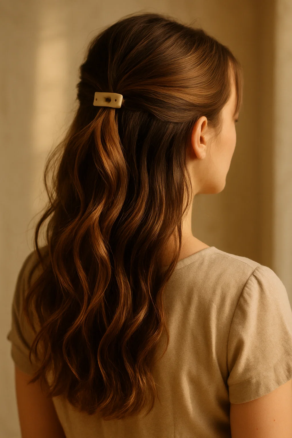 Half-up-half-down-hairstyle-on-a-woman