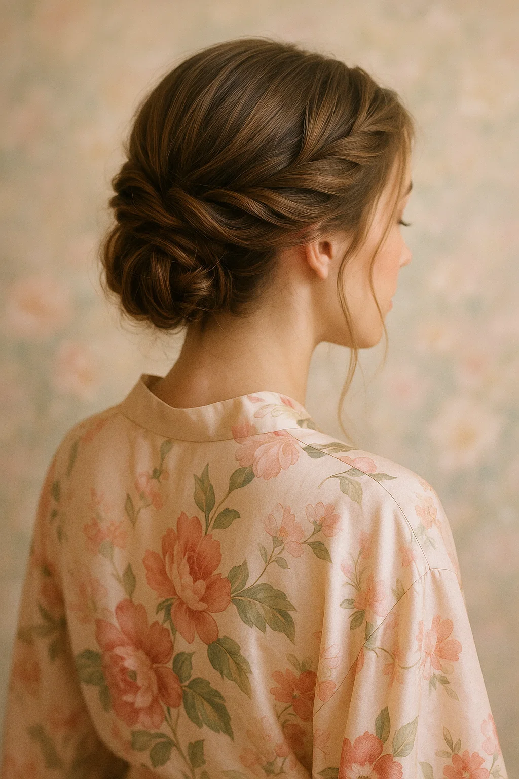 Romantic twisted crown hairstyle