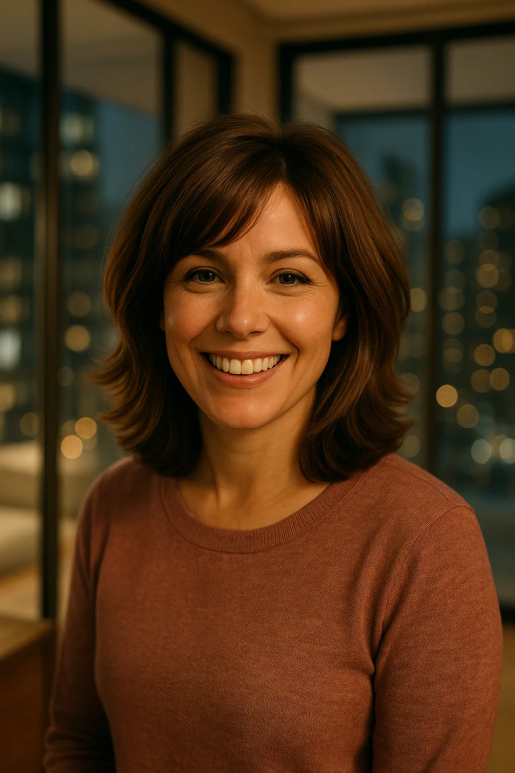 Shoulder-length-layered-haircut-on-a-smiling-mommy