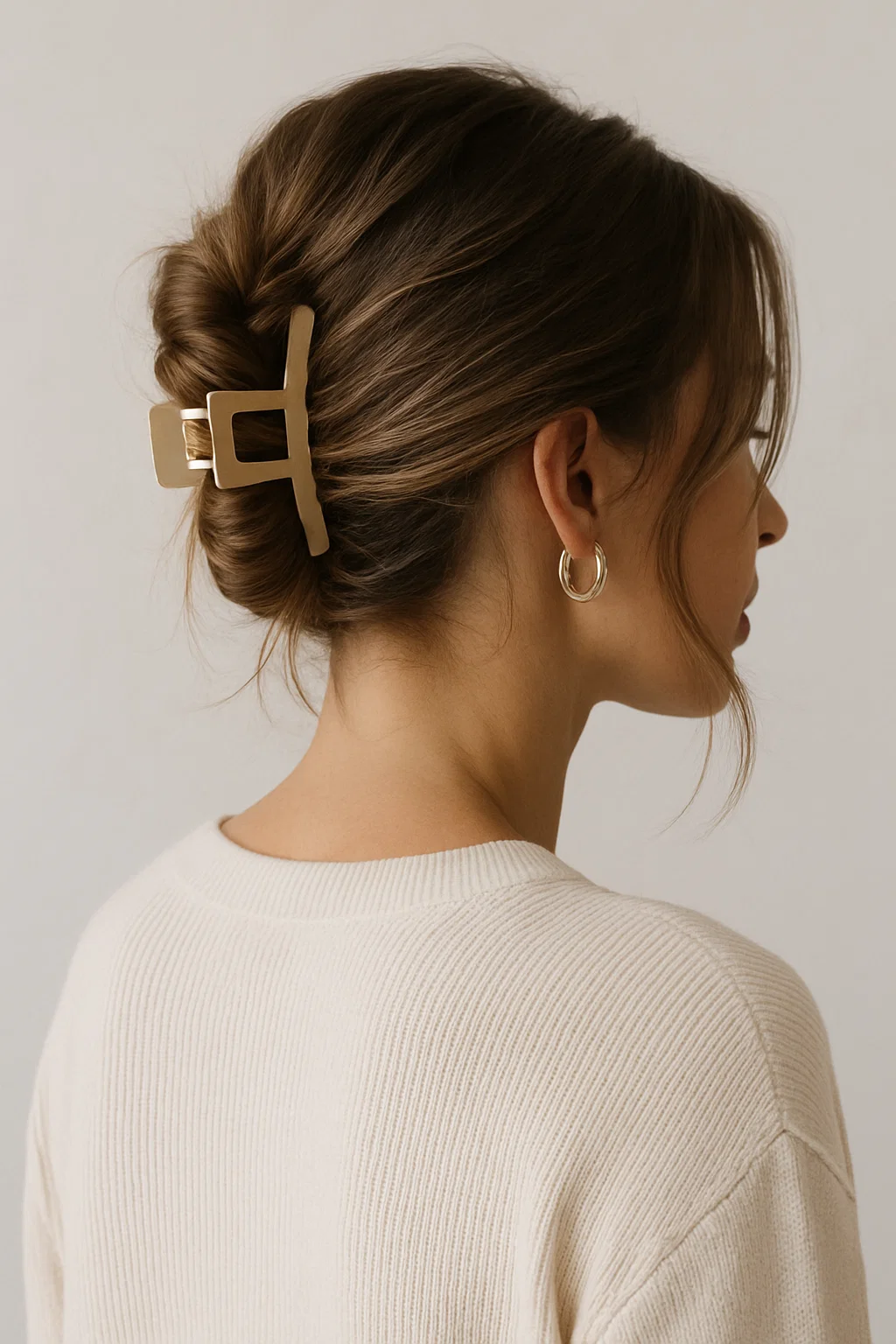 Trendy claw clip updo hairstyle