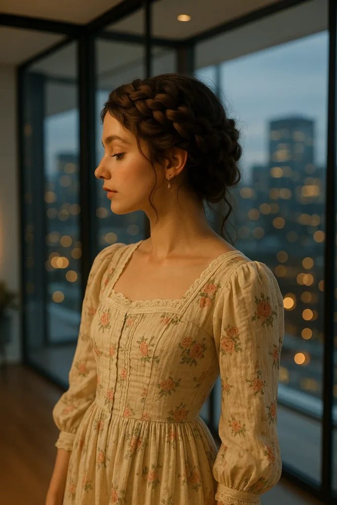 Effortless messy bun hairstyle for warm spring days