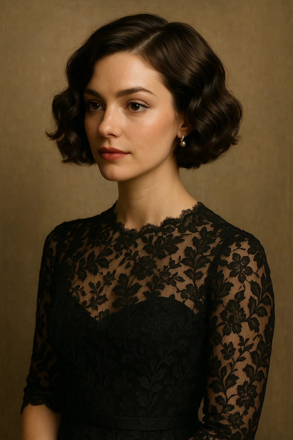 an image of a textured bob for a chic, formal look