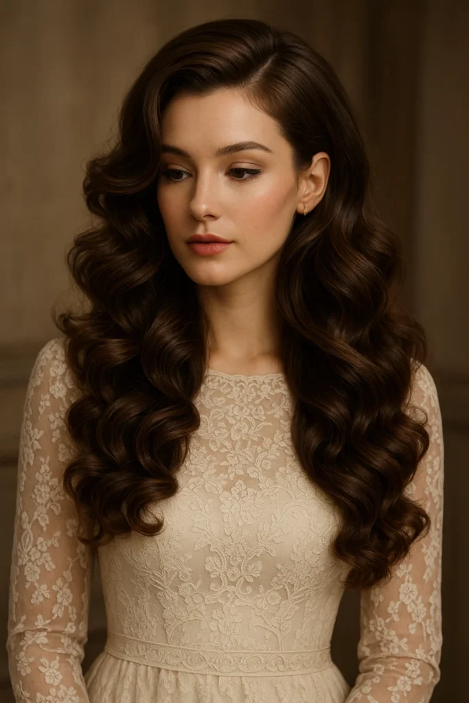 an image of soft curls for a reception hairstyle.