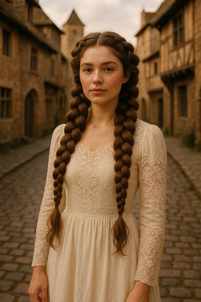 chunky, oversized braids for a textured, voluminous look, ideal for spring festivals or outdoor events.
