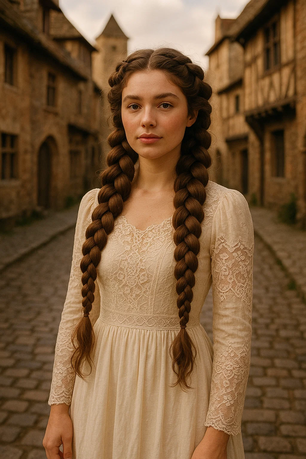 chunky, oversized braids for a textured, voluminous look, ideal for spring festivals or outdoor events.