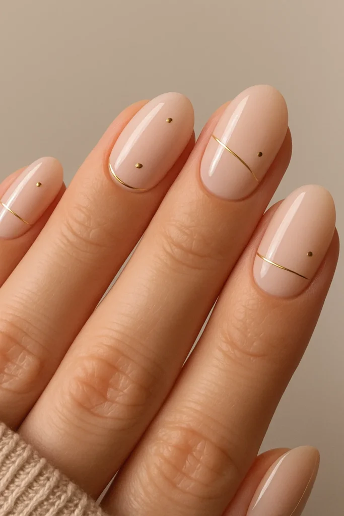 Minimalist nail design with clean lines and understated elegance