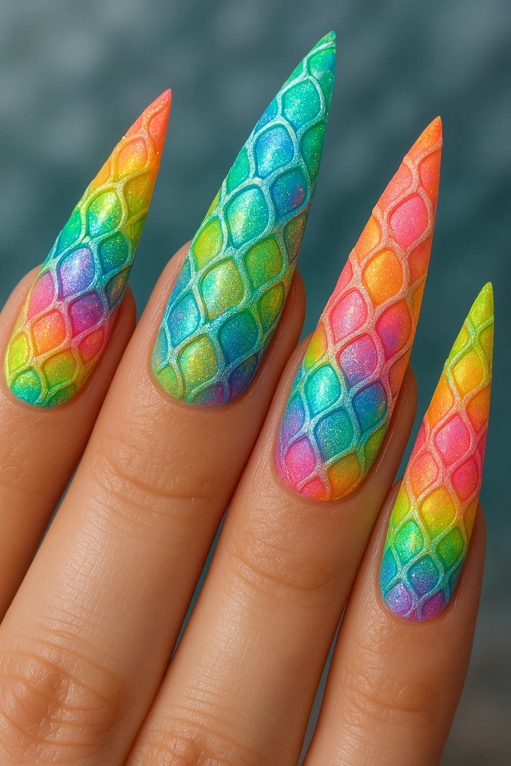 Sea-inspired nails with coastal vibes and oceanic designs perfect for a fresh, summery look.