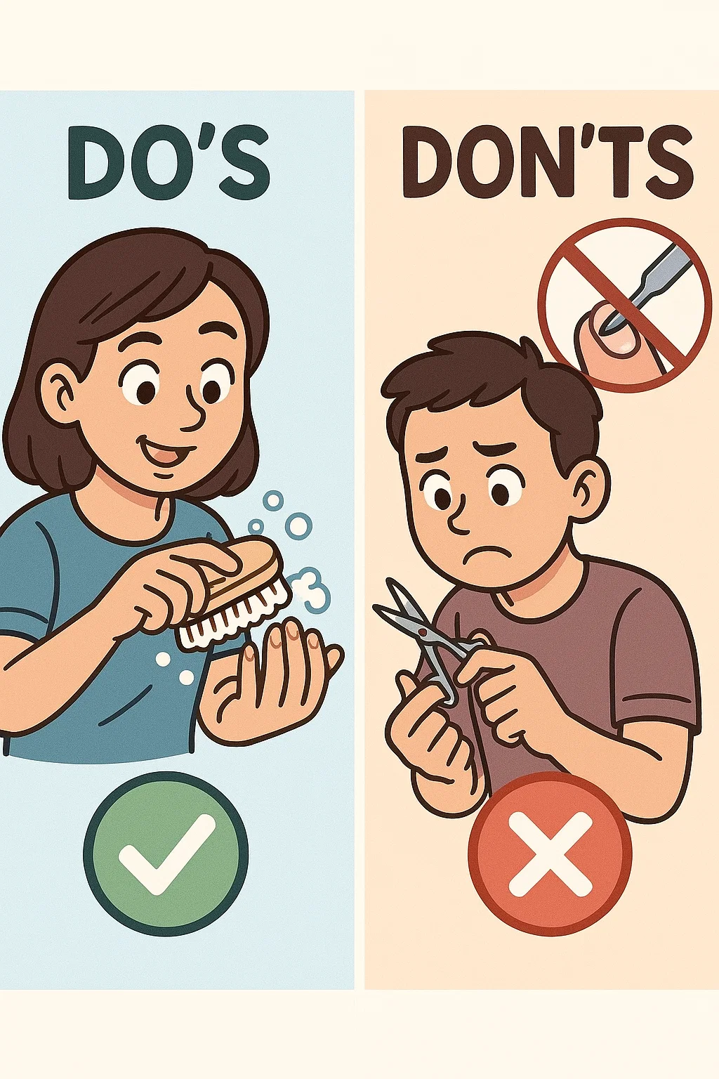 how to effectively clean under nails at home.