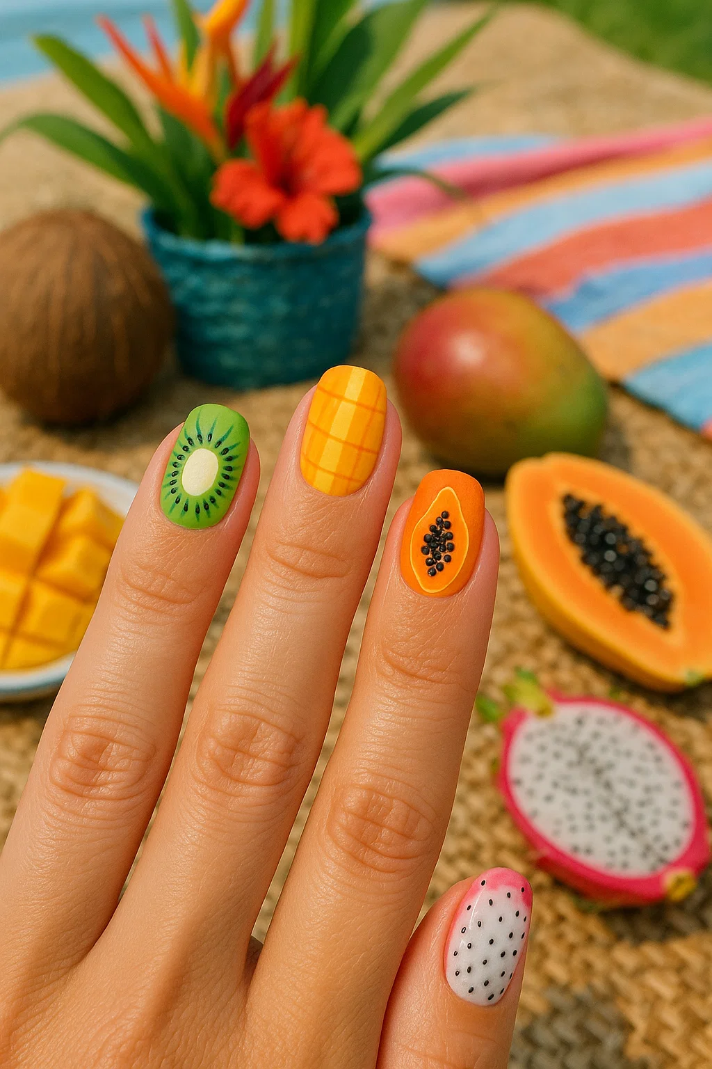 21 Summer Holiday Nails: Oceanic Tropical-Inspired Nails
