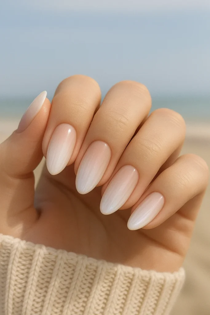 Sandy chic beach nails with trendy designs perfect for summer beach days.