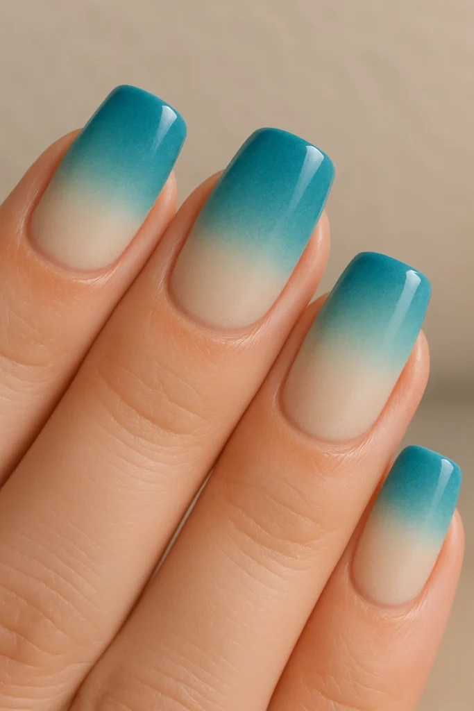 Sandy chic beach nails with trendy designs perfect for summer beach days.