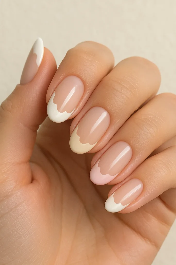 Sandy chic beach nails with trendy designs perfect for summer beach days.
