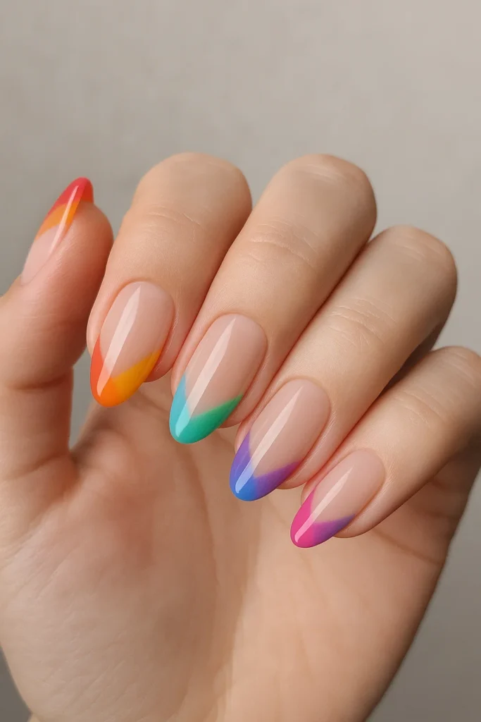 17 easy rainbow nail designs to try at home in 2025