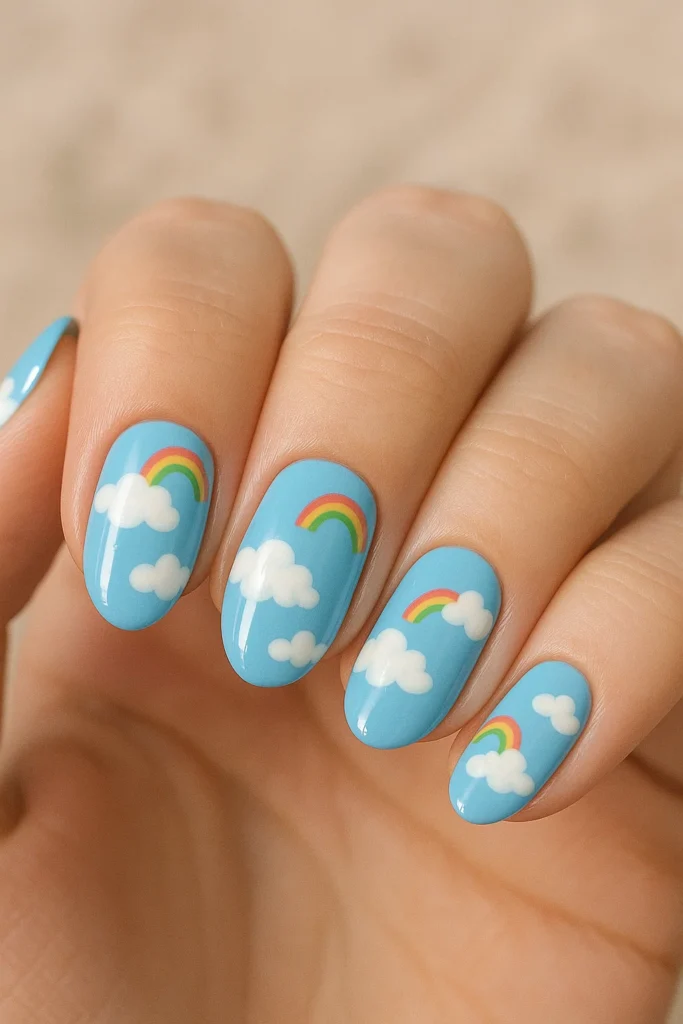 17 easy rainbow nail designs to try at home in 2025