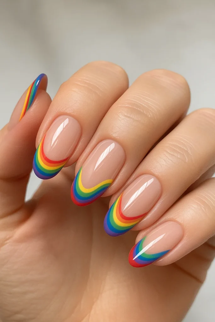17 easy rainbow nail designs to try at home in 2025