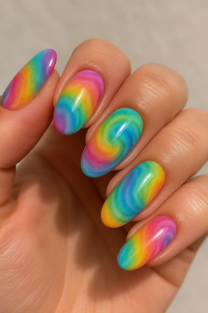17 easy rainbow nail designs to try at home in 2025