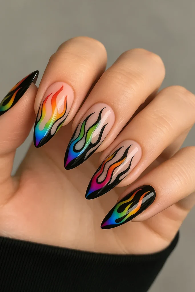 17 easy rainbow nail designs to try at home in 2025