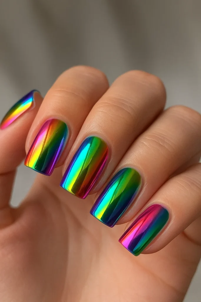 17 easy rainbow nail designs to try at home in 2025