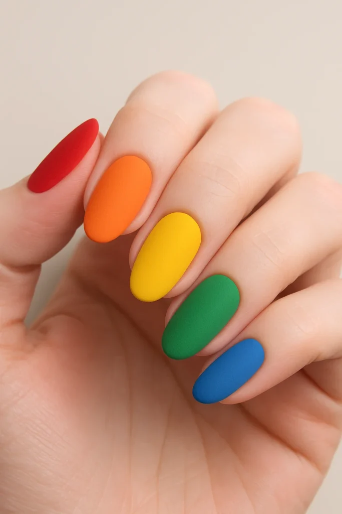 17 easy rainbow nail designs to try at home in 2025