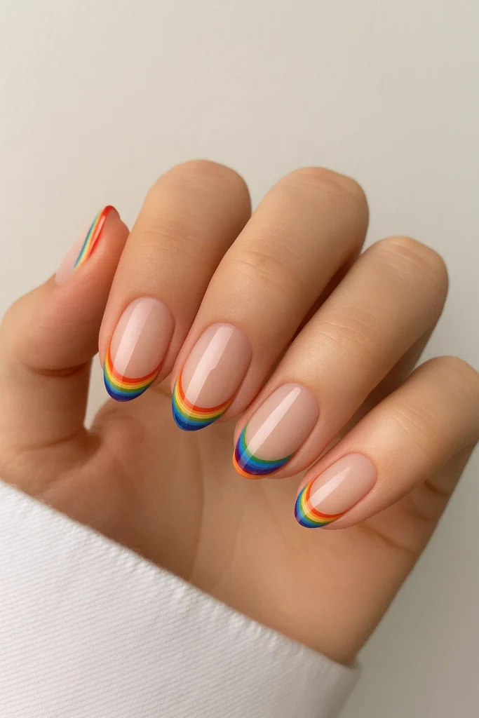 17 easy rainbow nail designs to try at home in 2025