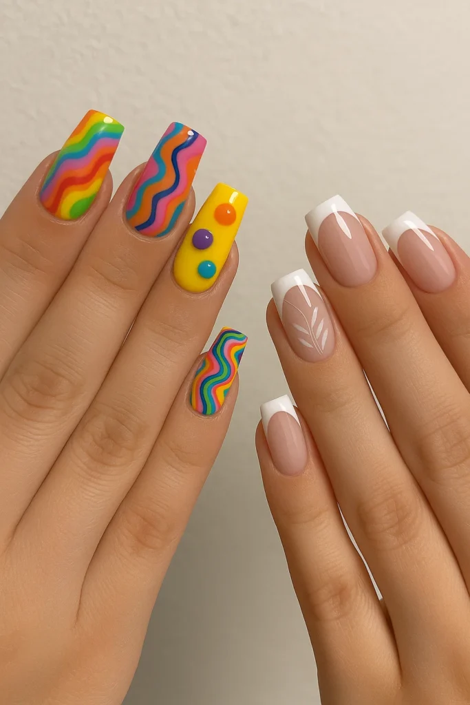 Gel vs. Acrylic Nails comparison showing key differences