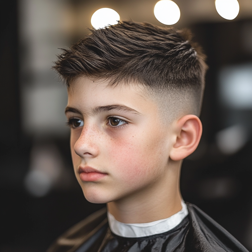 Easy-to-maintain boys haircut styles featuring trendy toddler boy haircut and boys fade haircut kids.