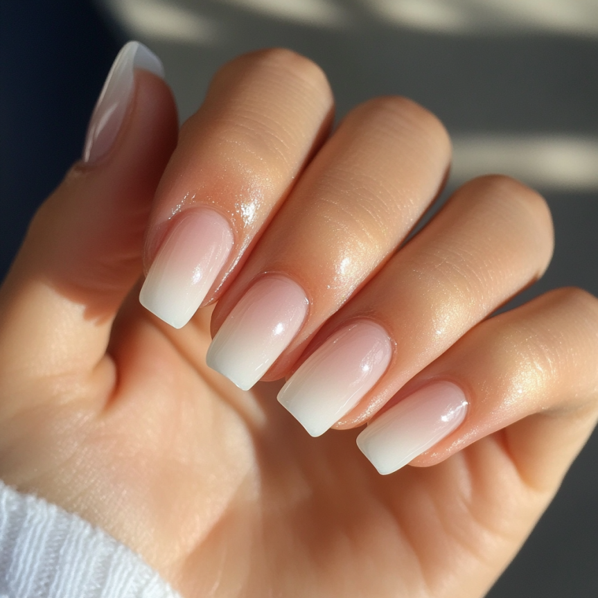 French nails 2025 showing almond nails and French tip nails with trendy summer nail ideas.