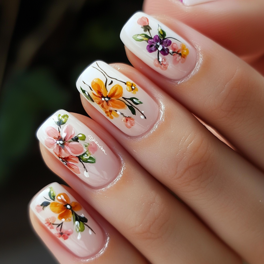 French nails 2025 showing almond nails and French tip nails with trendy summer nail ideas.