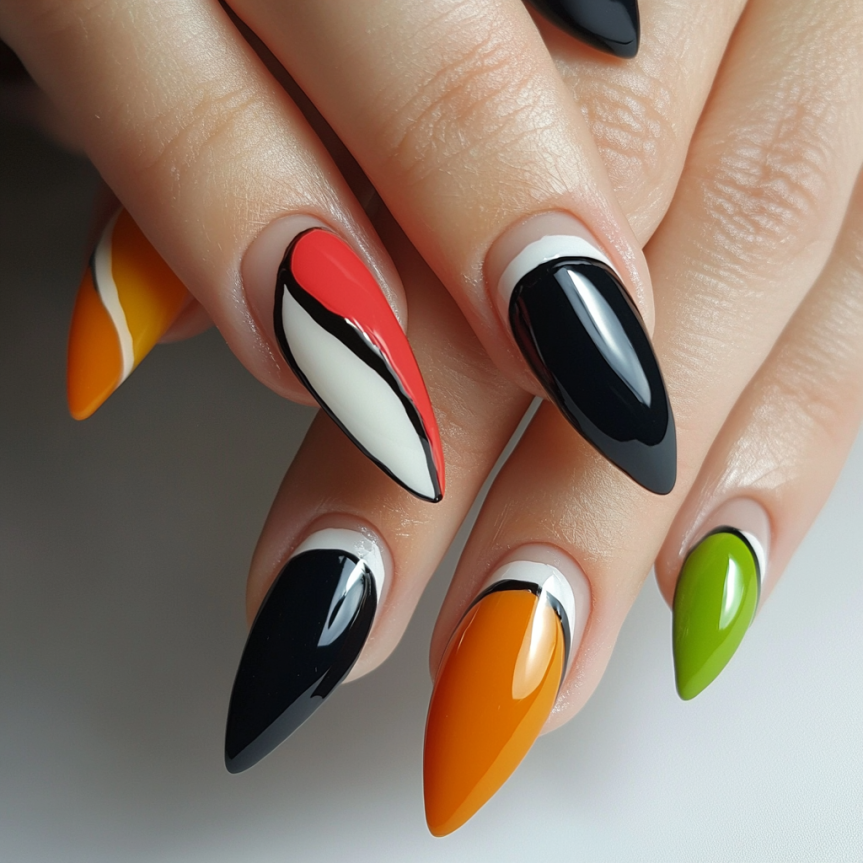 French nails 2025 showing almond nails and French tip nails with trendy summer nail ideas.