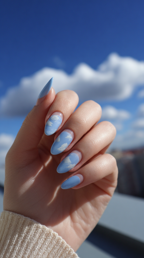21 summer almond nails ideas 2025 with pastel French tips