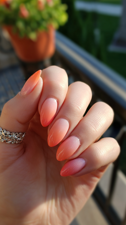21 summer almond nails ideas 2025 with pastel French tips