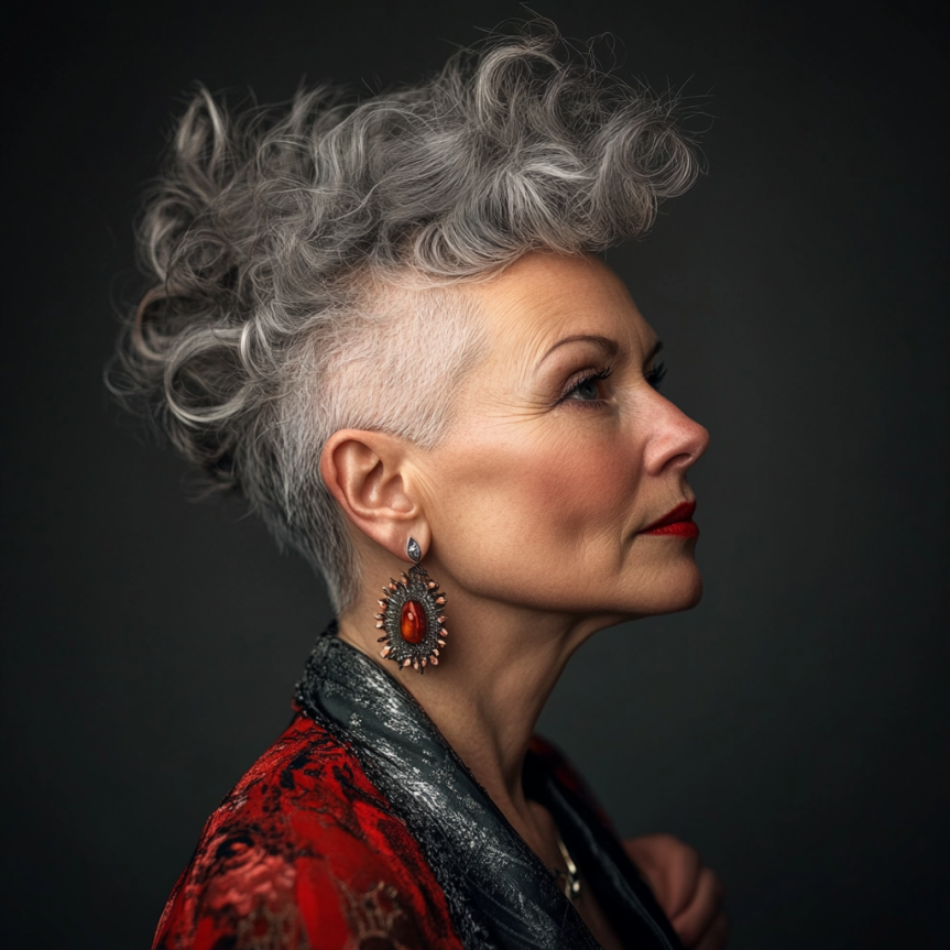 Playful curly hairstyles for older women with timeless style