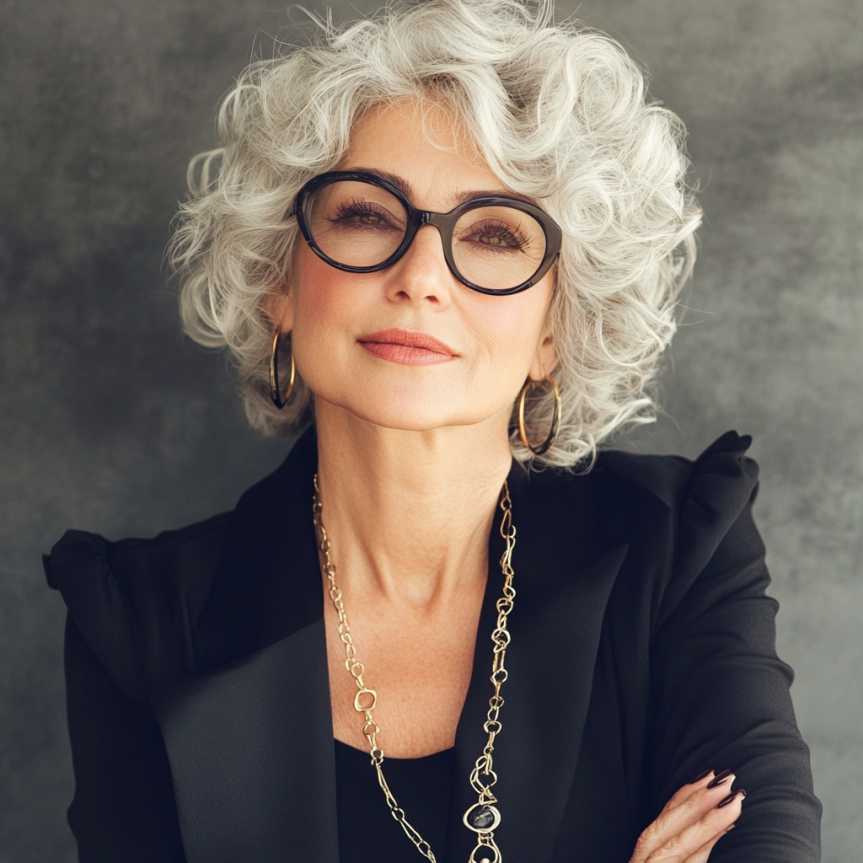 Playful curly hairstyles for older women with timeless style