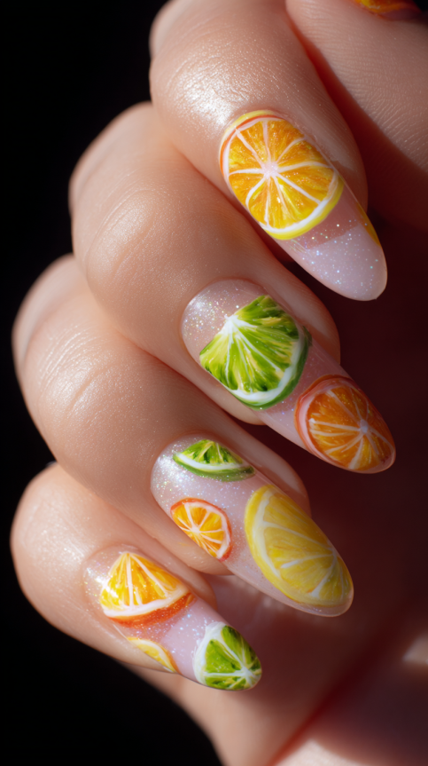 cute summer nails with vibrant colors and beachy designs
