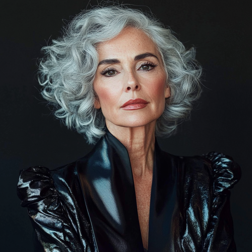 Playful curly hairstyles for older women with timeless style