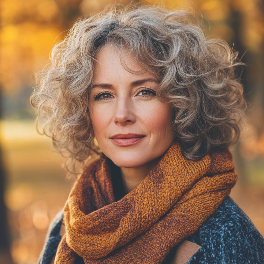 Playful curly hairstyles for older women with timeless style