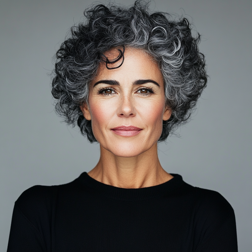 Playful curly hairstyles for older women with timeless style