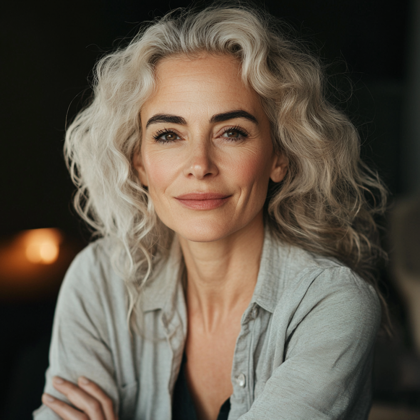 Playful curly hairstyles for older women with timeless style