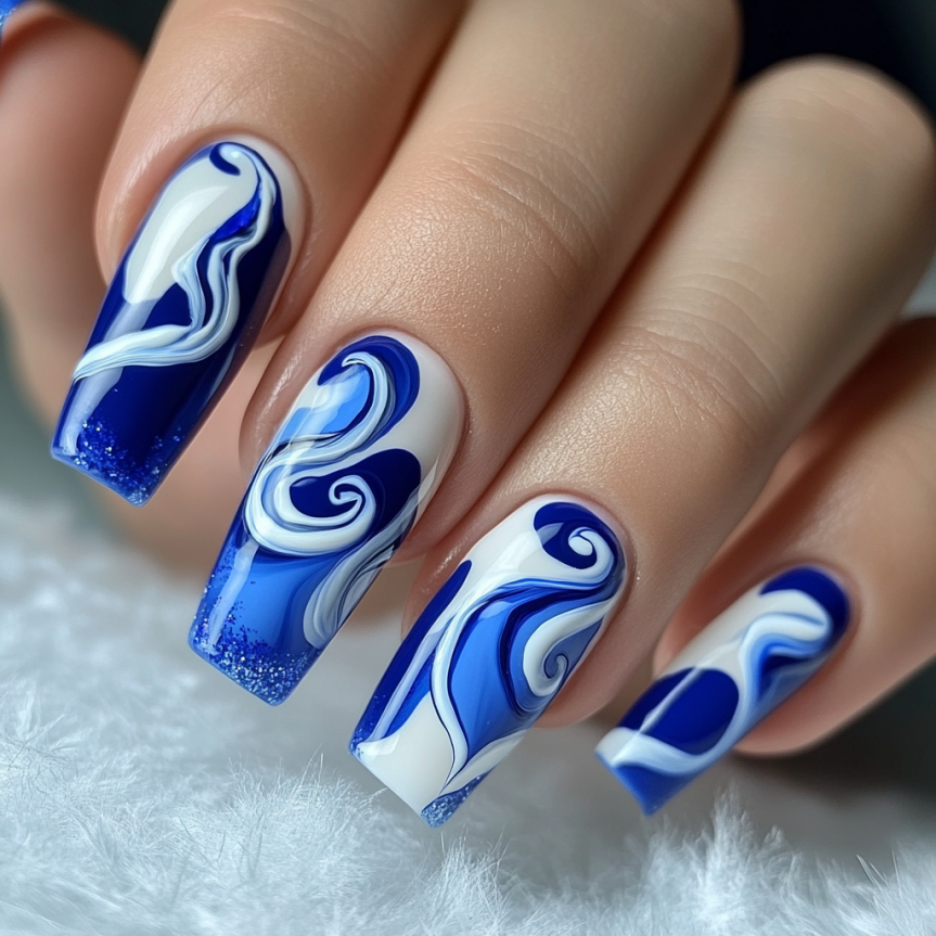 Blue and White Nail Designs That Are Too Gorgeous to Skip