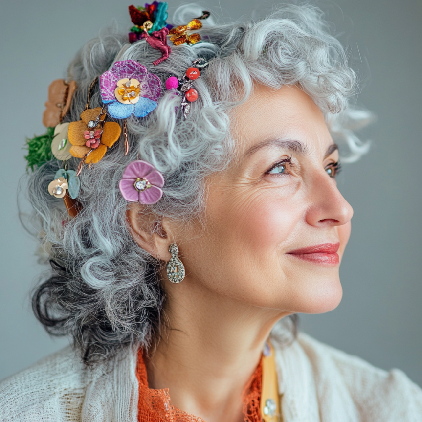 Playful curly hairstyles for older women with timeless style