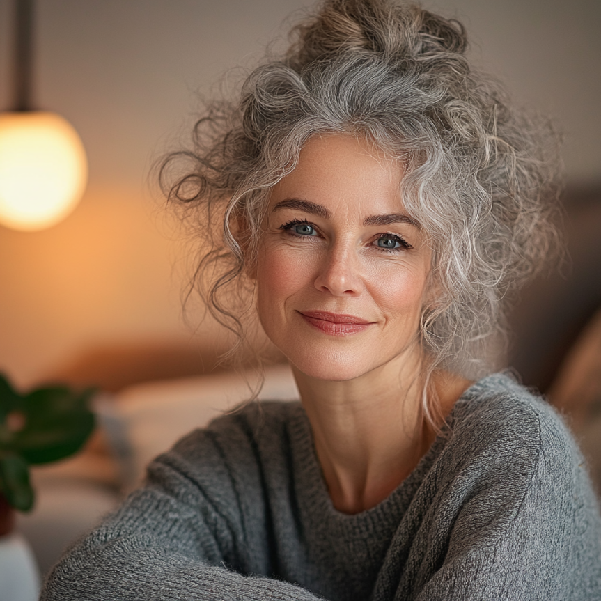 Playful curly hairstyles for older women with timeless style