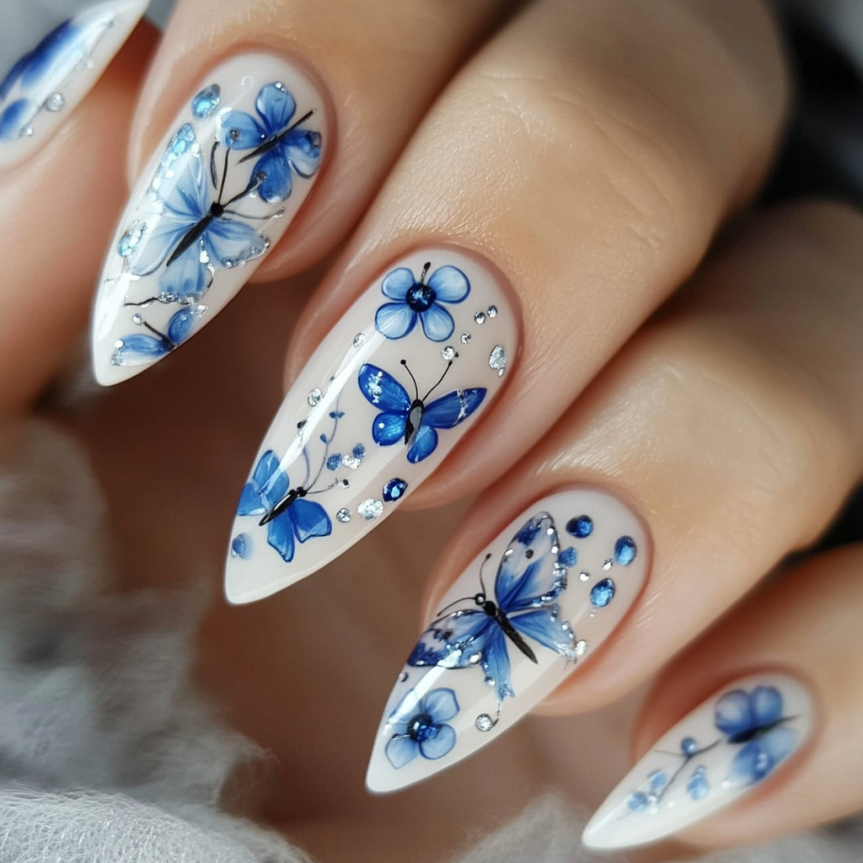 Blue and White Nail Designs That Are Too Gorgeous to Skip