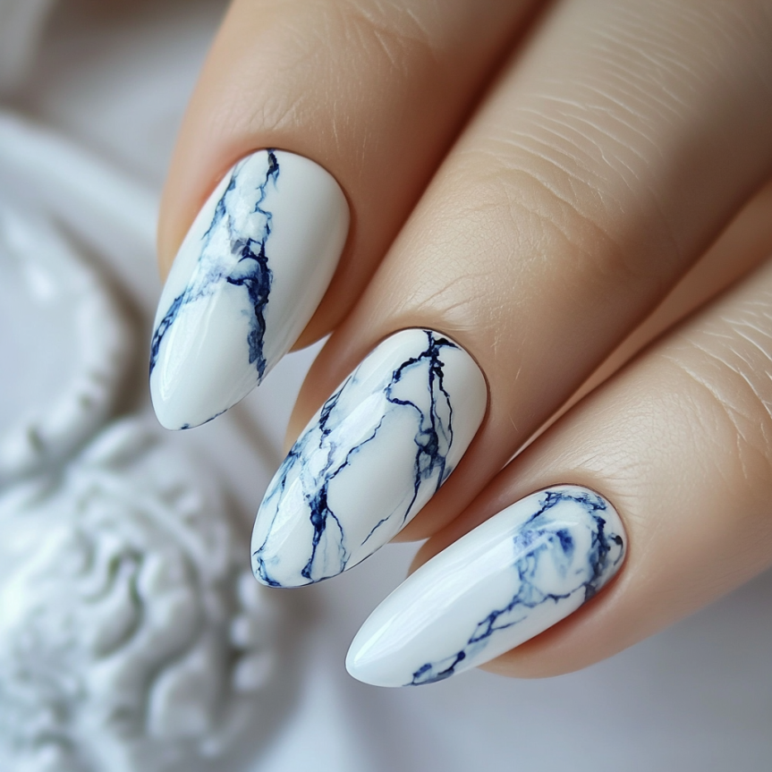 Blue and White Nail Designs That Are Too Gorgeous to Skip